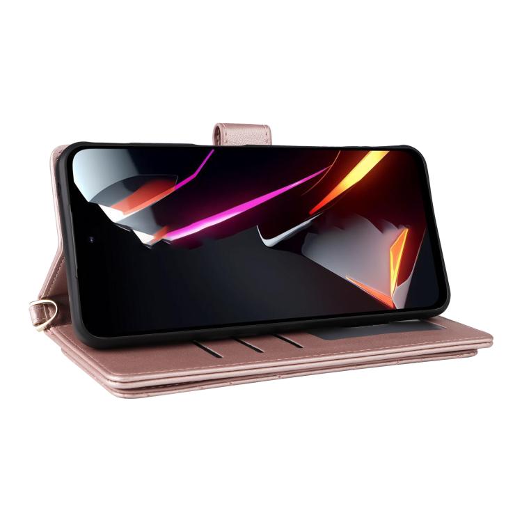 For ZTE nubia Neo 2 Multifunctional 6-Card Slots Leather Phone Case with Wrist Strap