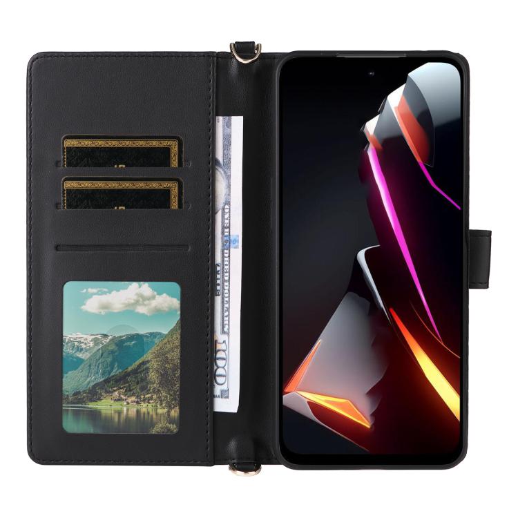 For ZTE nubia Neo 2 Multifunctional 6-Card Slots Leather Phone Case with Wrist Strap