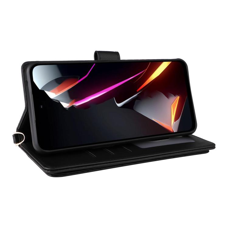 For ZTE nubia Neo 2 Multifunctional 6-Card Slots Leather Phone Case with Wrist Strap