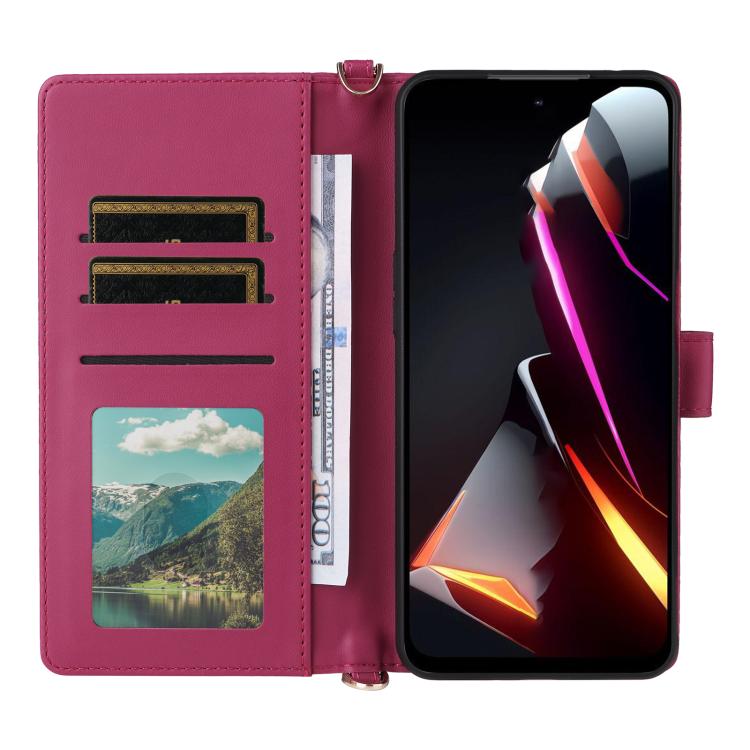 For ZTE nubia Neo 2 Multifunctional 6-Card Slots Leather Phone Case with Wrist Strap