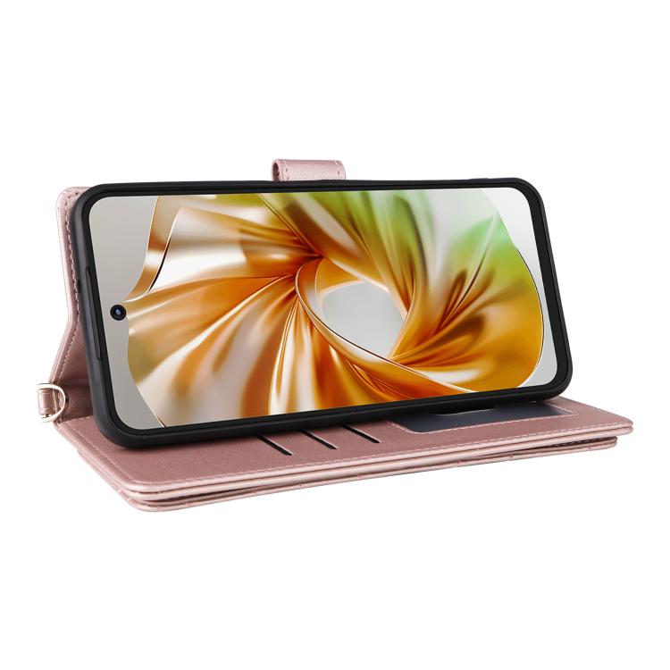 For ZTE nubia Focus 2 5G Multifunctional 6-Card Slots Leather Phone Case with Wrist Strap