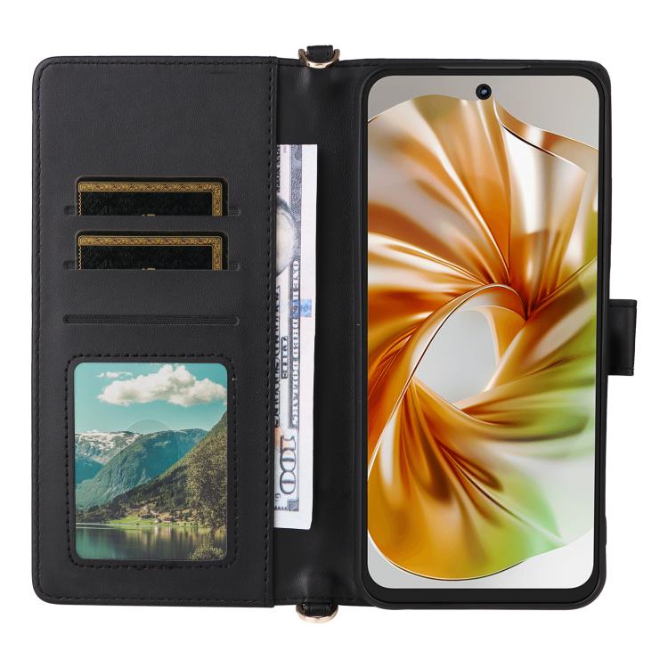 For ZTE nubia Focus 2 5G Multifunctional 6-Card Slots Leather Phone Case with Wrist Strap