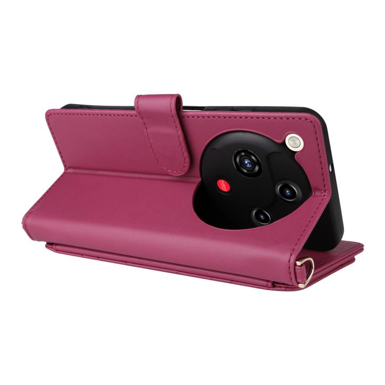 For ZTE nubia Focus 2 5G Multifunctional 6-Card Slots Leather Phone Case with Wrist Strap