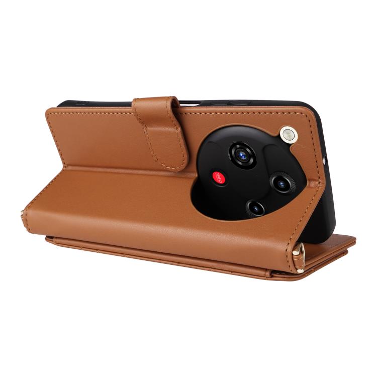 For ZTE nubia Focus 2 5G Multifunctional 6-Card Slots Leather Phone Case with Wrist Strap