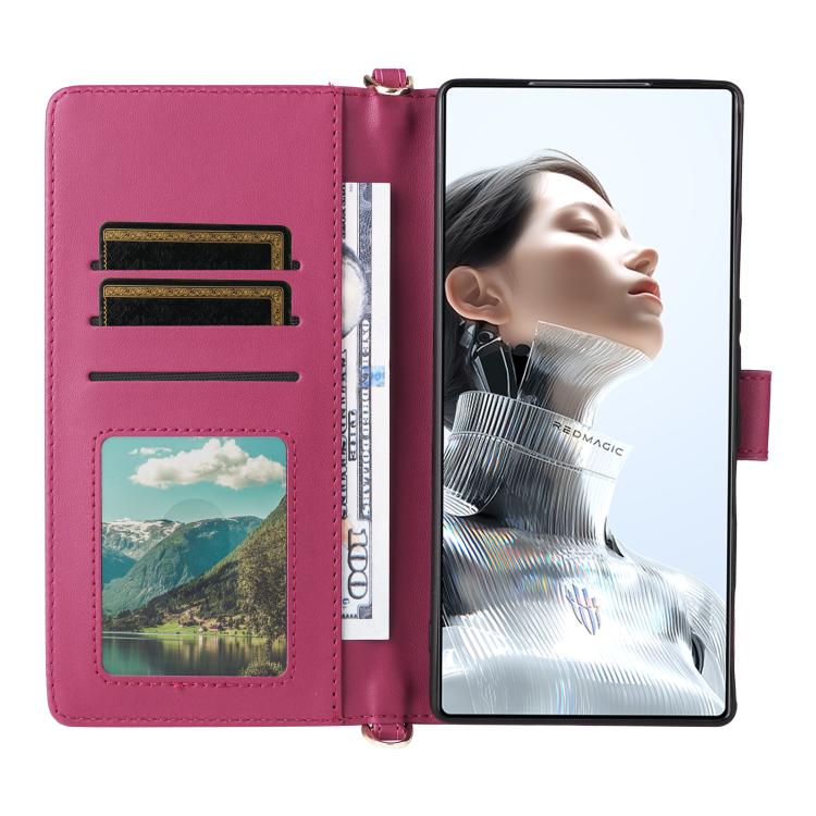 For ZTE nubia RedMagic 11 Pro / 11 Pro+ Multifunctional 6-Card Slots Leather Phone Case with Wrist Strap