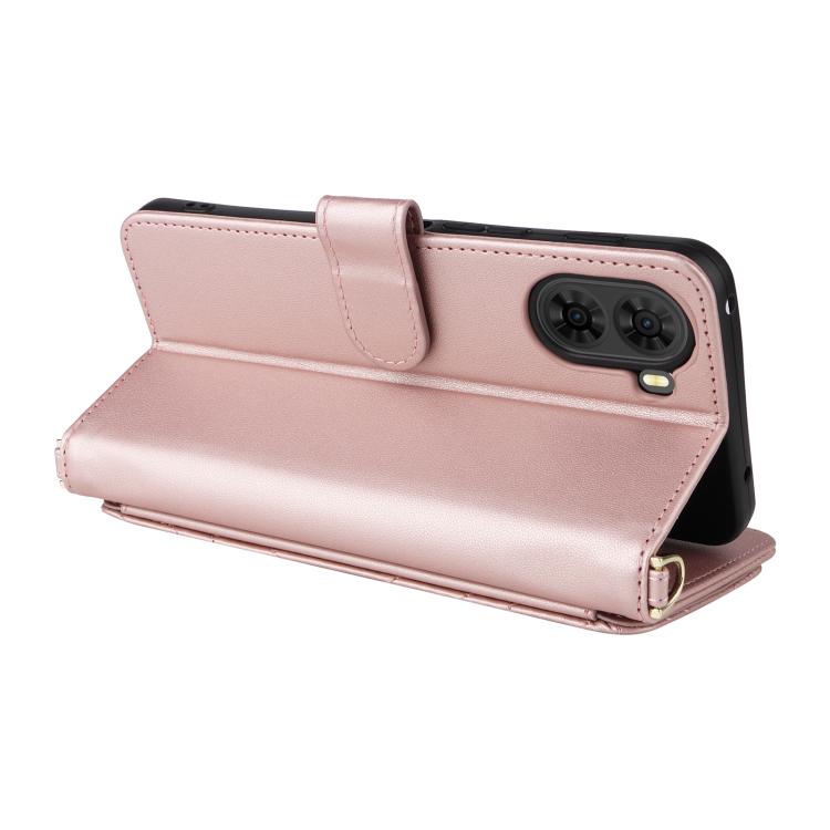 For ZTE nubia S2 504ZT Multifunctional 6-Card Slots Leather Phone Case with Wrist Strap