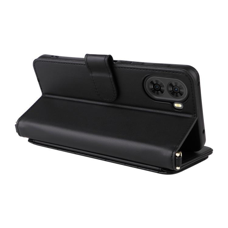 For ZTE nubia S2 504ZT Multifunctional 6-Card Slots Leather Phone Case with Wrist Strap