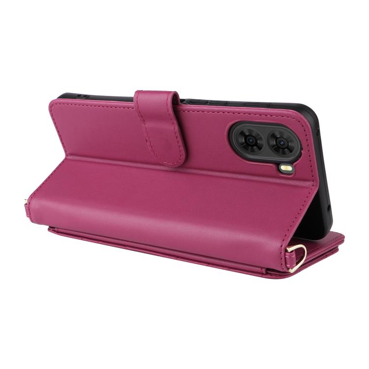 For ZTE nubia S2 504ZT Multifunctional 6-Card Slots Leather Phone Case with Wrist Strap