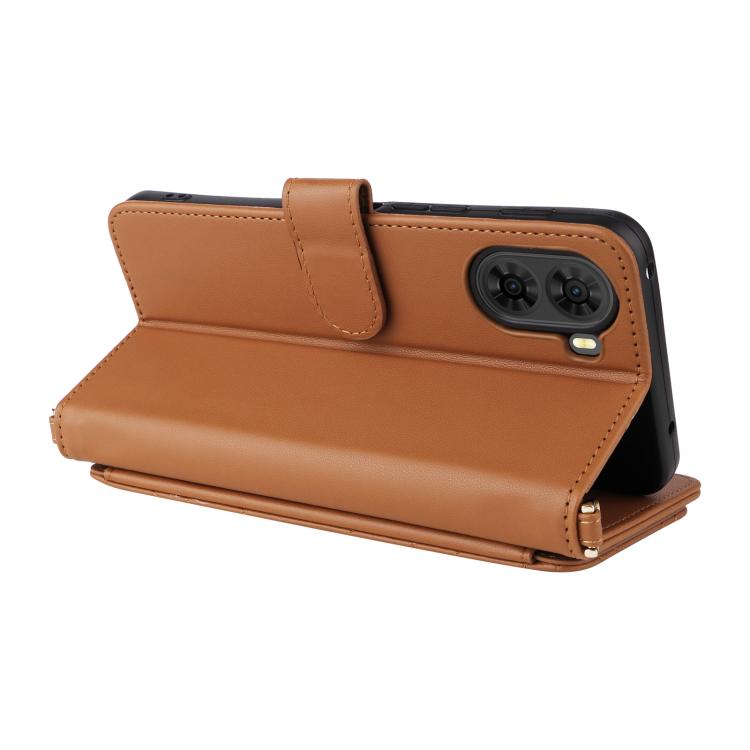 For ZTE nubia S2 504ZT Multifunctional 6-Card Slots Leather Phone Case with Wrist Strap