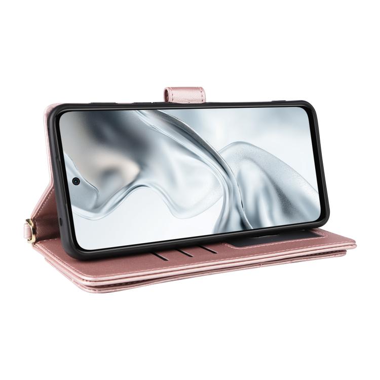 For ZTE nubia S2e / S2R / S2 Lite Multifunctional 6-Card Slots Leather Phone Case with Wrist Strap