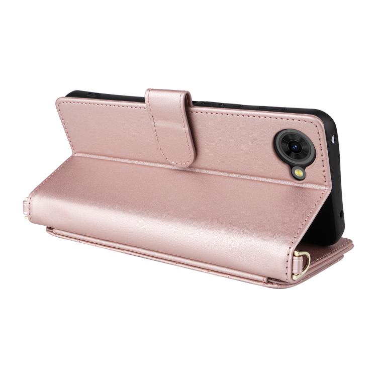 For ZTE nubia S2e / S2R / S2 Lite Multifunctional 6-Card Slots Leather Phone Case with Wrist Strap