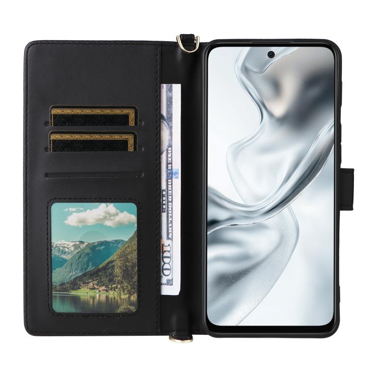 For ZTE nubia S2e / S2R / S2 Lite Multifunctional 6-Card Slots Leather Phone Case with Wrist Strap