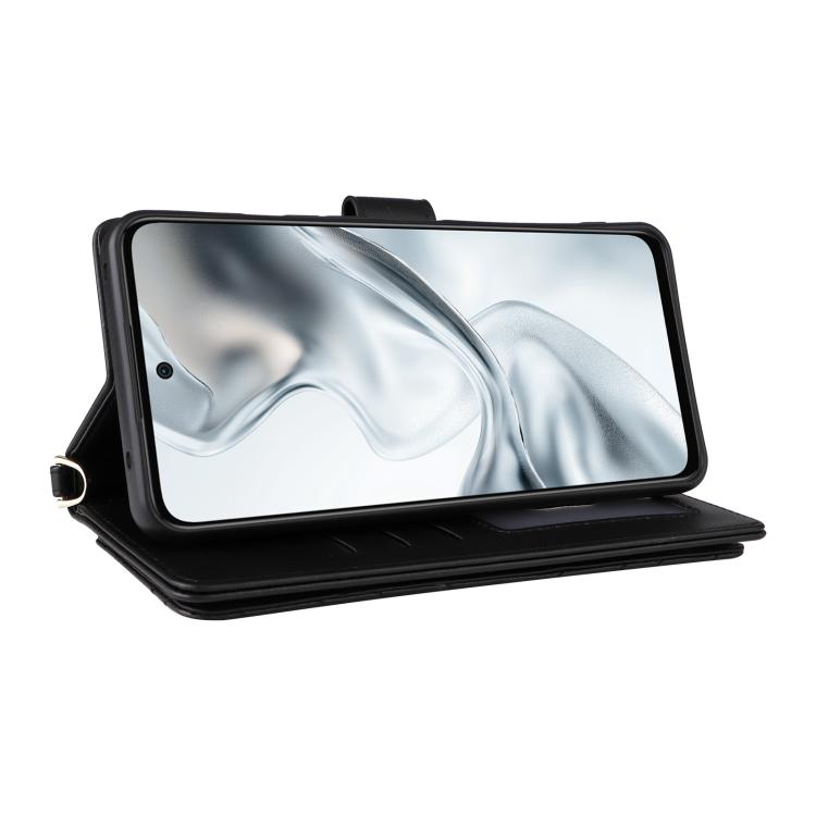 For ZTE nubia S2e / S2R / S2 Lite Multifunctional 6-Card Slots Leather Phone Case with Wrist Strap