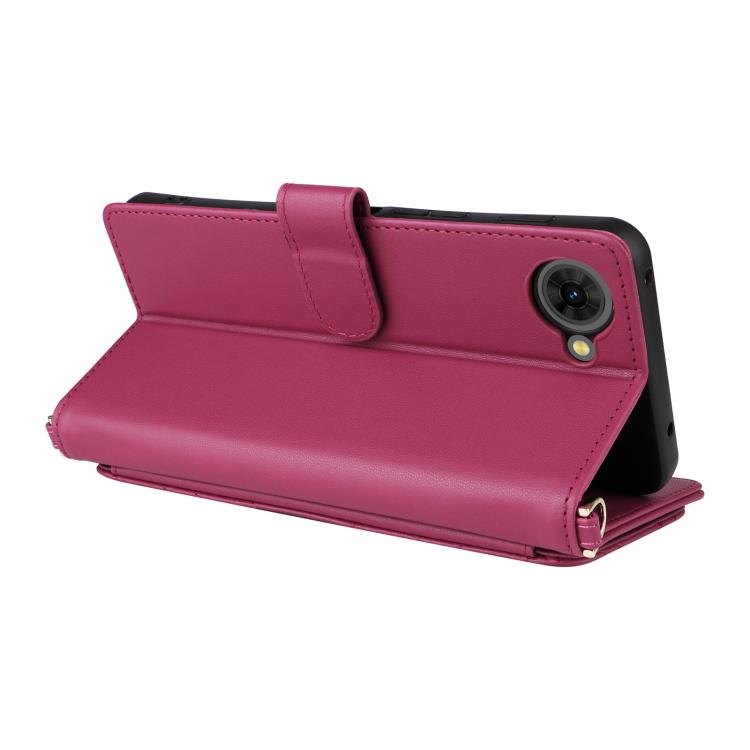 For ZTE nubia S2e / S2R / S2 Lite Multifunctional 6-Card Slots Leather Phone Case with Wrist Strap