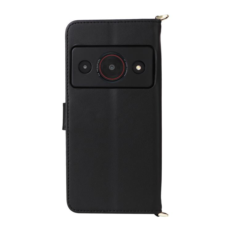 For ZTE A75 Pro / Telstra T-Elite 5G Multifunctional 6-Card Slots Leather Phone Case with Wrist Strap