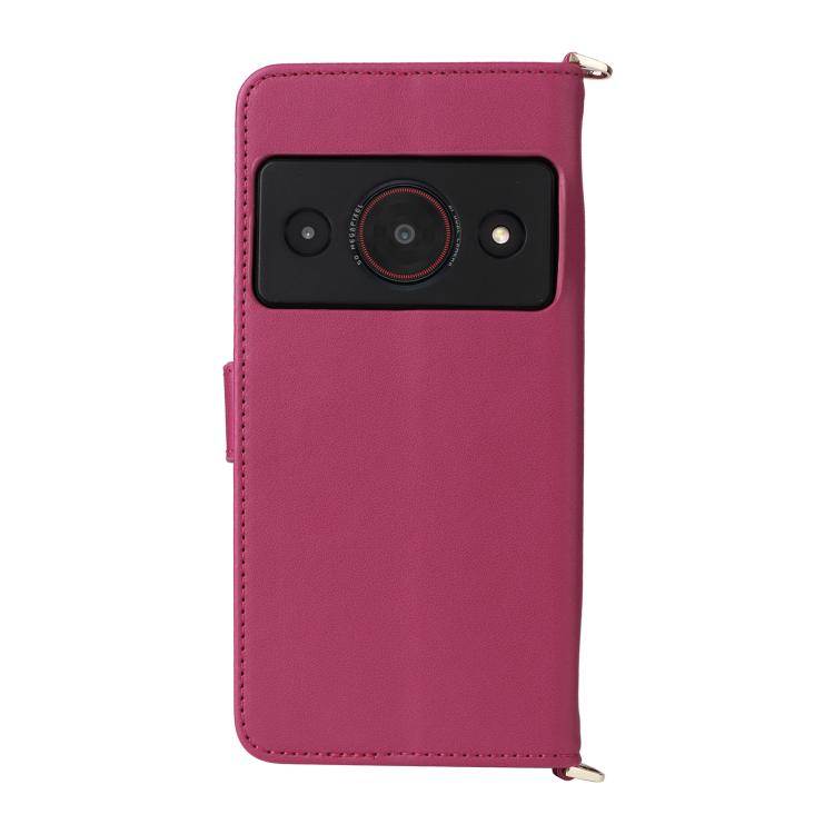 For ZTE A75 Pro / Telstra T-Elite 5G Multifunctional 6-Card Slots Leather Phone Case with Wrist Strap