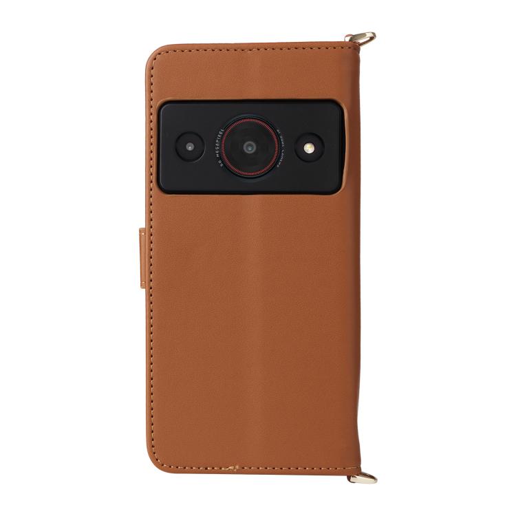 For ZTE A75 Pro / Telstra T-Elite 5G Multifunctional 6-Card Slots Leather Phone Case with Wrist Strap