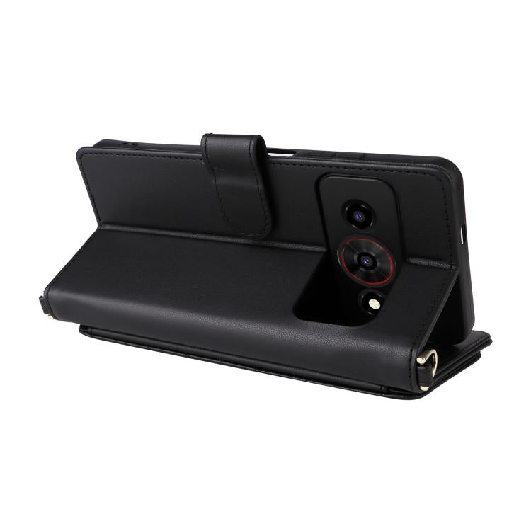 For ZTE Optus X Value 5G Multifunctional 6-Card Slots Leather Phone Case with Wrist Strap