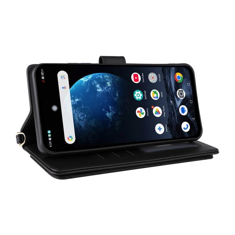 For ZTE nubia P9 Pro 5G / Optus X Pro 2 5G Multifunctional 6-Card Slots Leather Phone Case with Wrist Strap