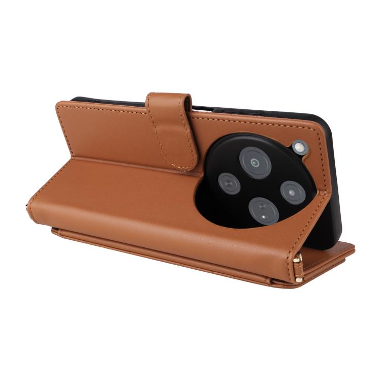 For ZTE nubia P9 Pro 5G / Optus X Pro 2 5G Multifunctional 6-Card Slots Leather Phone Case with Wrist Strap