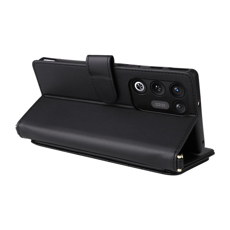 For ZTE nubia RedMagic 11 Air Multifunctional 6-Card Slots Leather Phone Case with Wrist Strap