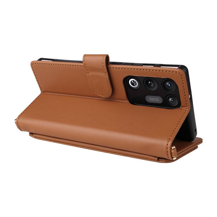 For ZTE nubia RedMagic 11 Air Multifunctional 6-Card Slots Leather Phone Case with Wrist Strap