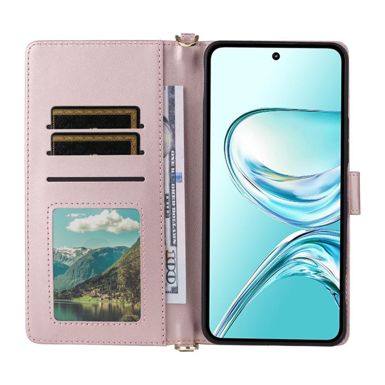 For ZTE nubia Focus 2 Ultra 5G Multifunctional 6-Card Slots Leather Phone Case with Wrist Strap