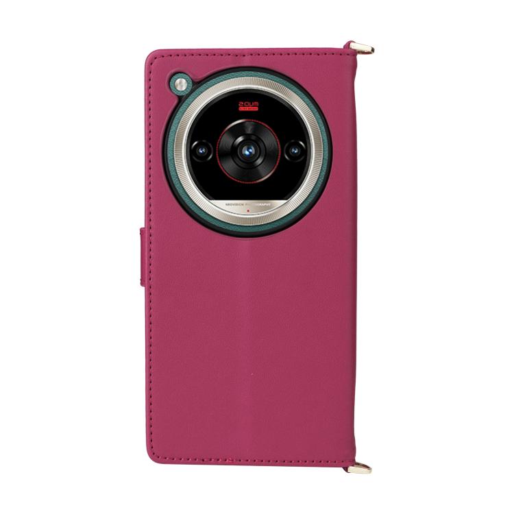 For ZTE nubia Focus 2 Ultra 5G Multifunctional 6-Card Slots Leather Phone Case with Wrist Strap