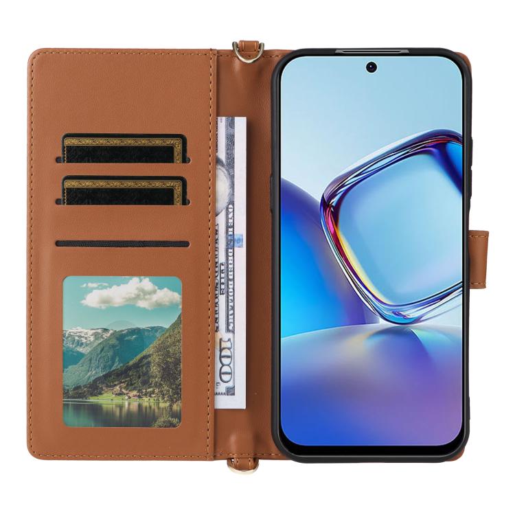 For ZTE Blade V80 Pro / V80 Vita Multifunctional 6-Card Slots Leather Phone Case with Wrist Strap