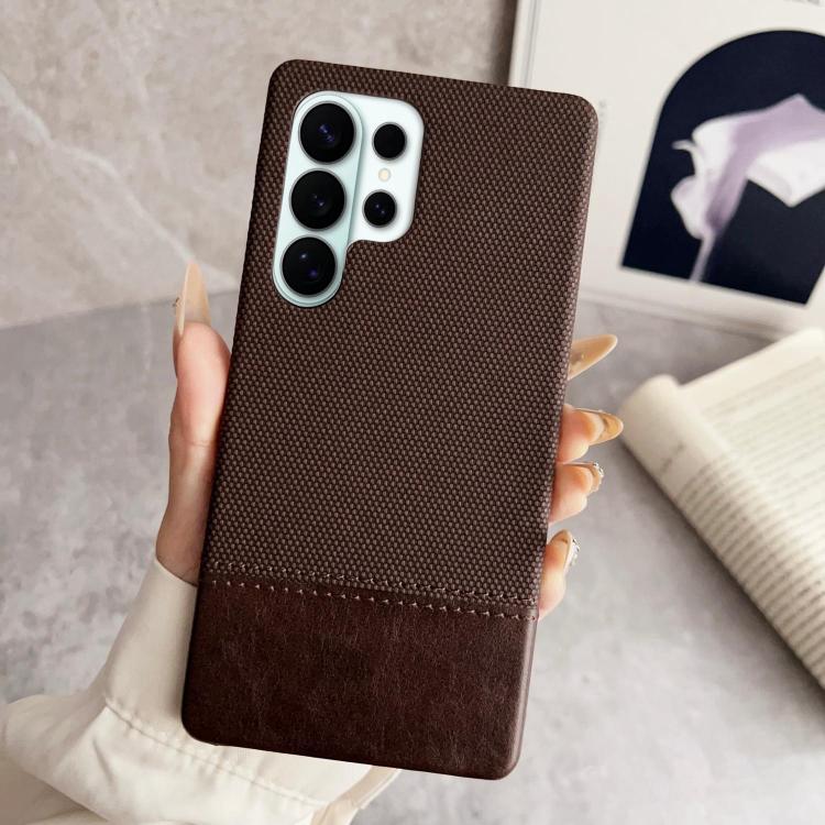 For Samsung Galaxy S26 Ultra 5G Stitching Cloth MagSafe Magnetic PC Hybrid PU Phone Case