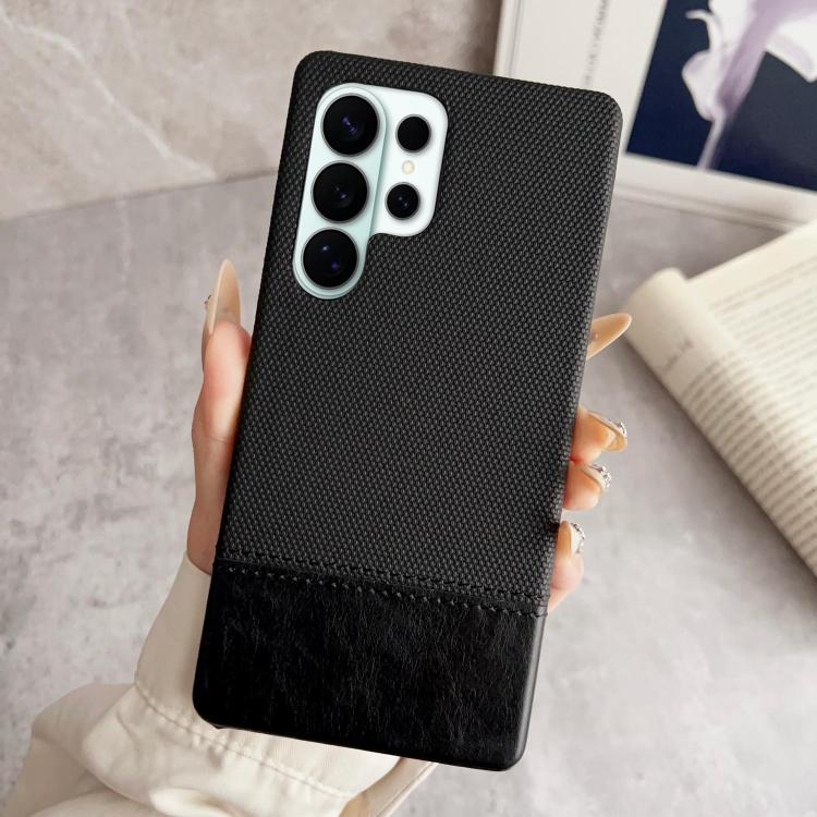 For Samsung Galaxy S26 Ultra 5G Stitching Cloth MagSafe Magnetic PC Hybrid PU Phone Case