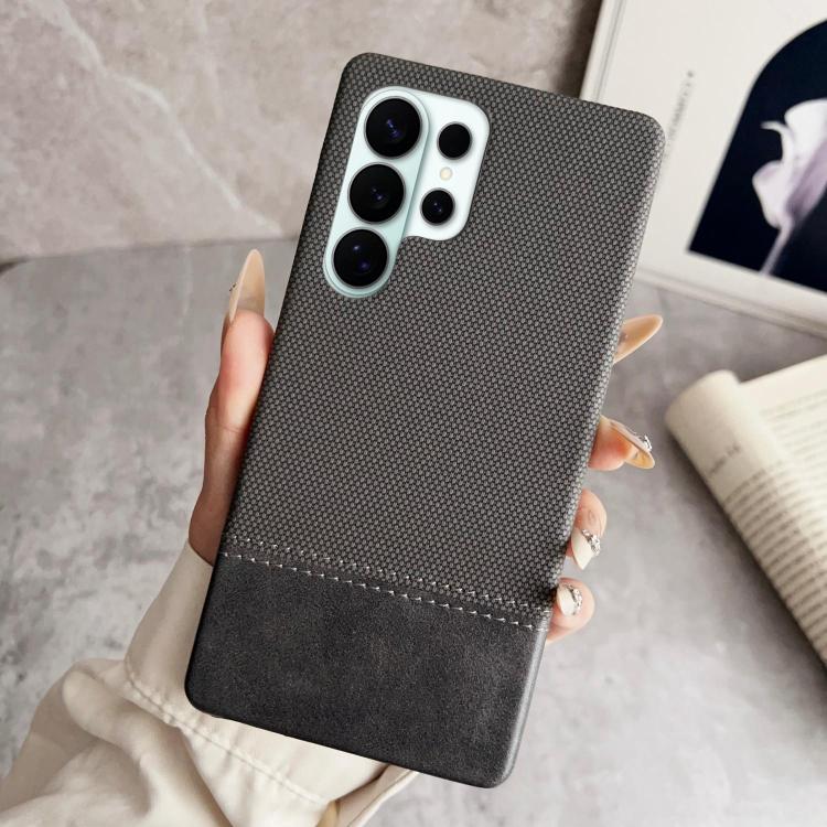 For Samsung Galaxy S26 Ultra 5G Stitching Cloth MagSafe Magnetic PC Hybrid PU Phone Case
