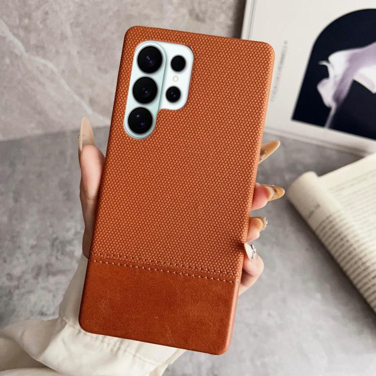 For Samsung Galaxy S26 Ultra 5G Stitching Cloth MagSafe Magnetic PC Hybrid PU Phone Case