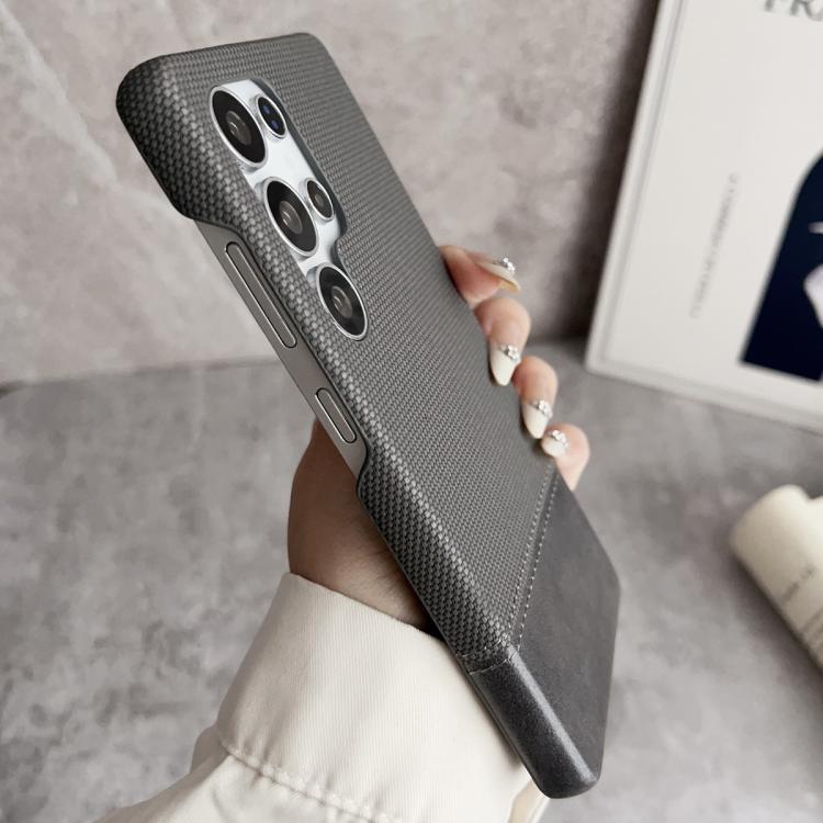 For Samsung Galaxy S26 Ultra 5G Stitching Cloth MagSafe Magnetic PC Hybrid PU Phone Case