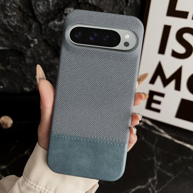 For Google Pixel 9 Pro XL Stitching Cloth MagSafe Magnetic PC Hybrid PU Phone Case