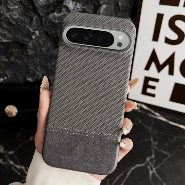For Google Pixel 9 Pro XL Stitching Cloth MagSafe Magnetic PC Hybrid PU Phone Case