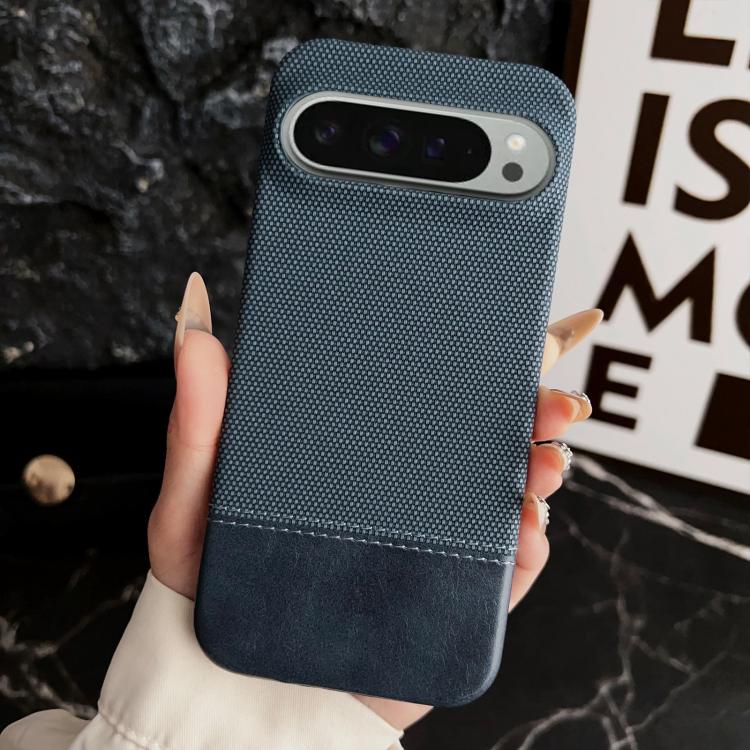 For Google Pixel 9 Pro XL Stitching Cloth MagSafe Magnetic PC Hybrid PU Phone Case