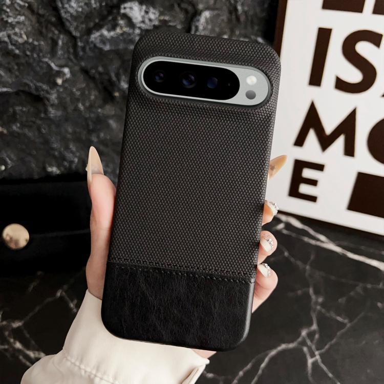 For Google Pixel 9 / 9 Pro Stitching Cloth MagSafe Magnetic PC Hybrid PU Phone Case