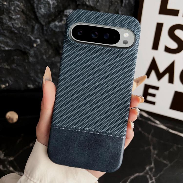 For Google Pixel 9 / 9 Pro Stitching Cloth MagSafe Magnetic PC Hybrid PU Phone Case