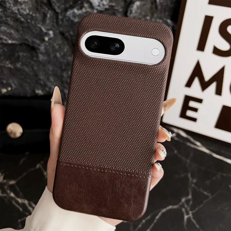 For Google Pixel 8a Stitching Cloth MagSafe Magnetic PC Hybrid PU Phone Case