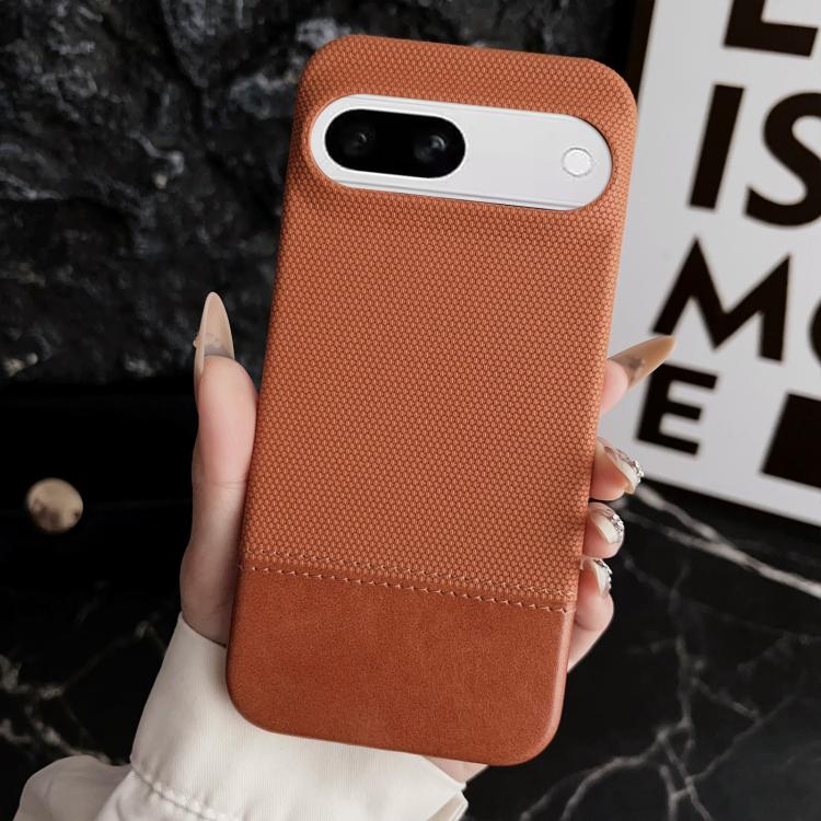 For Google Pixel 8a Stitching Cloth MagSafe Magnetic PC Hybrid PU Phone Case