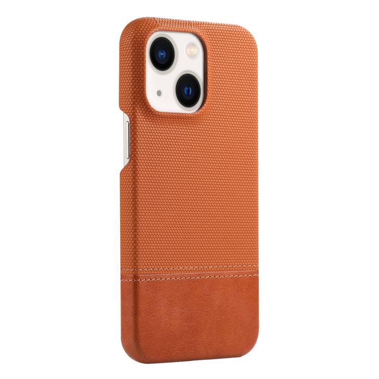 For iPhone 15 Stitching Cloth MagSafe Magnetic PC Hybrid PU Phone Case