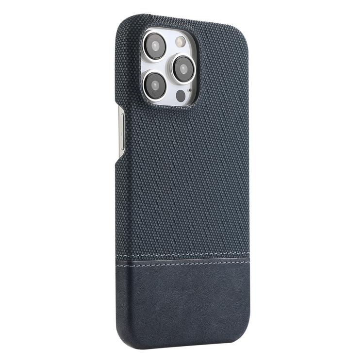 For iPhone 14 Pro Max Stitching Cloth MagSafe Magnetic PC Hybrid PU Phone Case
