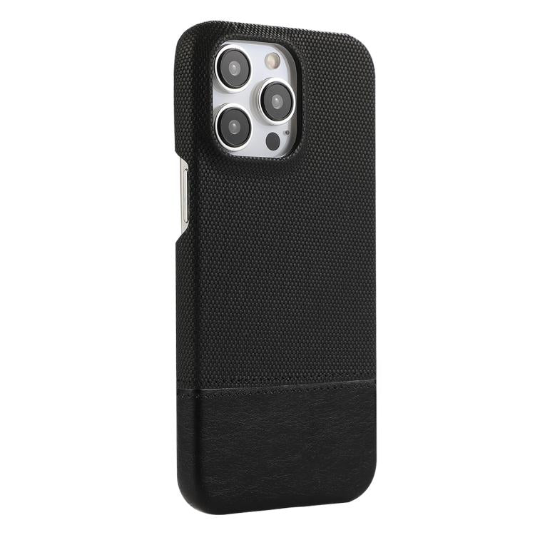 For iPhone 14 Pro Stitching Cloth MagSafe Magnetic PC Hybrid PU Phone Case