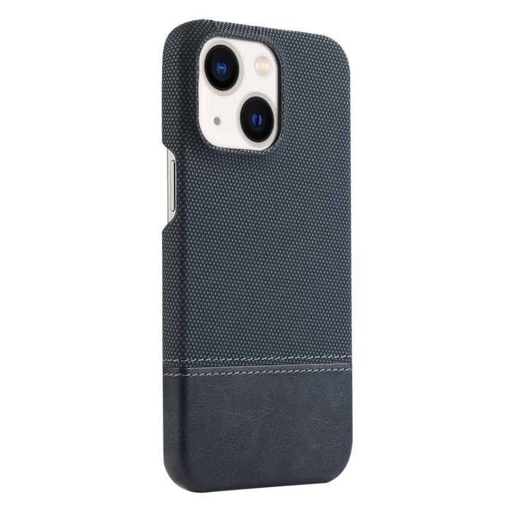 For iPhone 14 Plus / 15 Plus Stitching Cloth MagSafe Magnetic PC Hybrid PU Phone Case