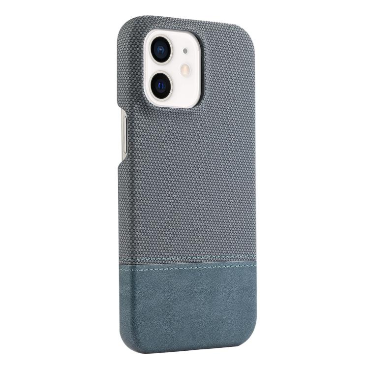 For iPhone 12 / 12 Pro Stitching Cloth MagSafe Magnetic PC Hybrid PU Phone Case