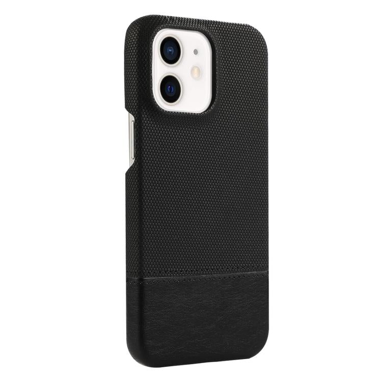 For iPhone 12 / 12 Pro Stitching Cloth MagSafe Magnetic PC Hybrid PU Phone Case