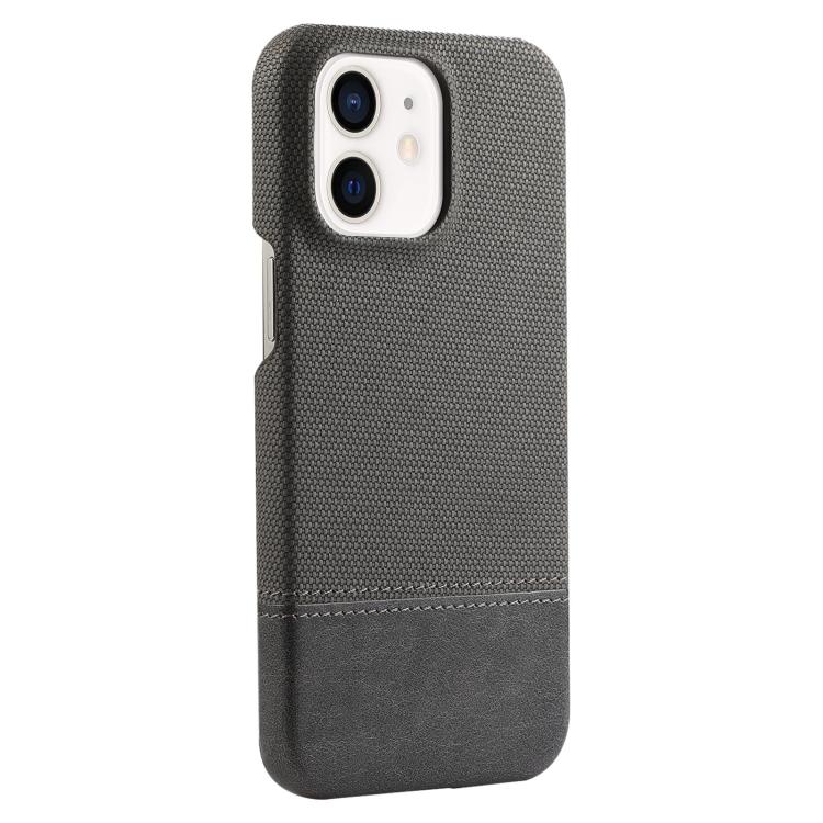 For iPhone 12 / 12 Pro Stitching Cloth MagSafe Magnetic PC Hybrid PU Phone Case