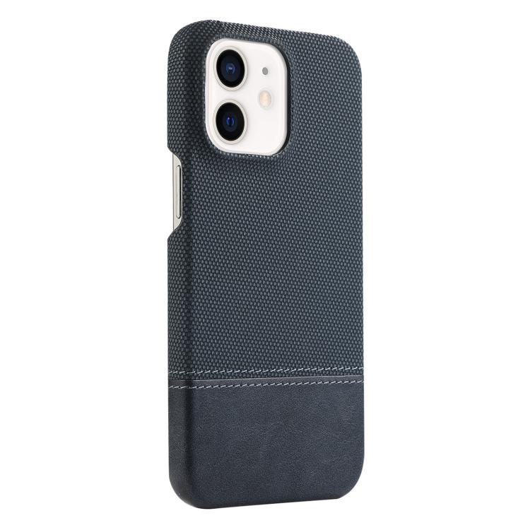 For iPhone 12 / 12 Pro Stitching Cloth MagSafe Magnetic PC Hybrid PU Phone Case