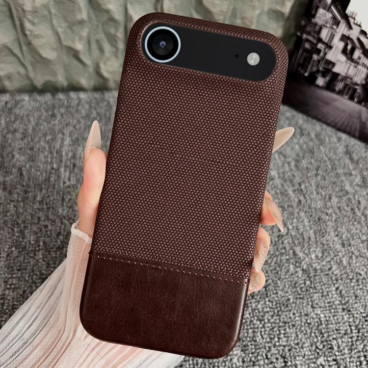 For iPhone Air Stitching Cloth MagSafe Magnetic PC Hybrid PU Phone Case